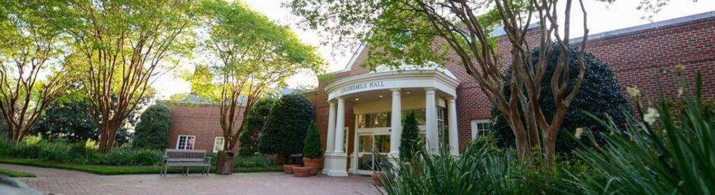 Entrance to Loudermilk Hall on the UNC Executive Development learning campus.