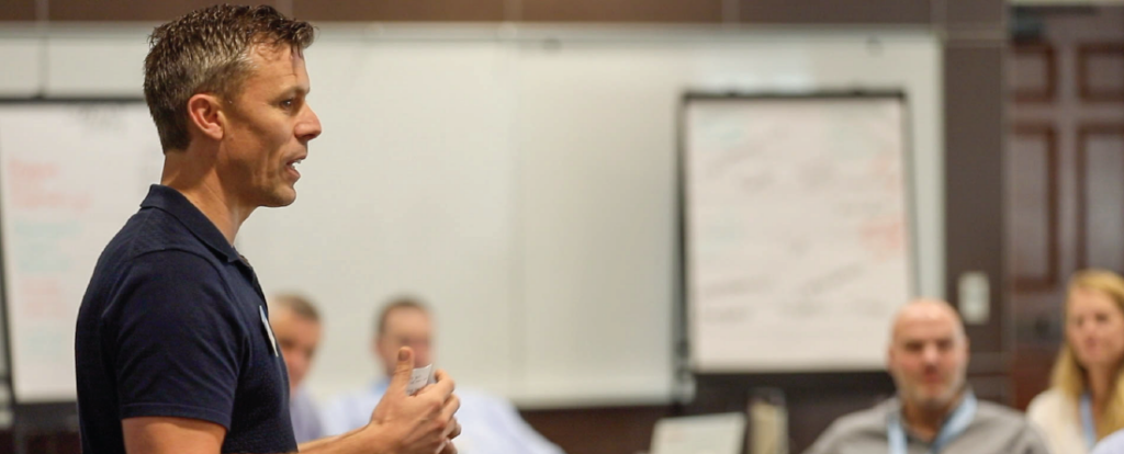 Case study graphic for pharma leadership program